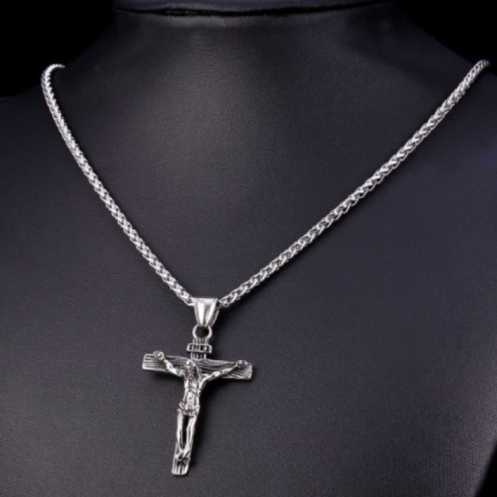 New stainless steel cross necklace for men