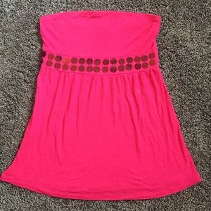 Express strapless top with sequin detail