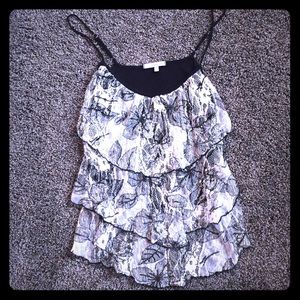 Charlotte Russe printed lace tank