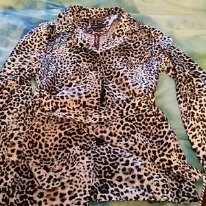 Dana Buchman leopard print spring jacket large