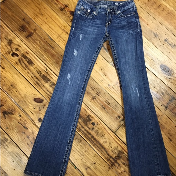 LADIES MISS ME SKINNY BOOT DENIM JEANS~EUC