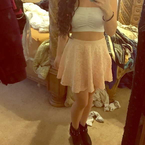 Love Culture Baby pink lace skirt