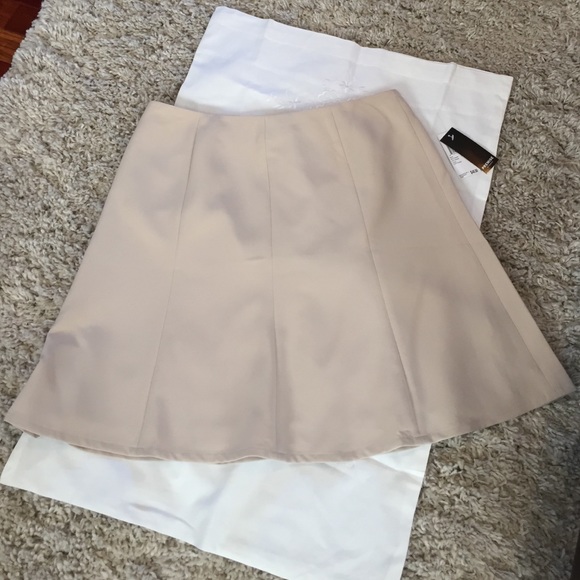 NWT fit and flare tan skirt!
