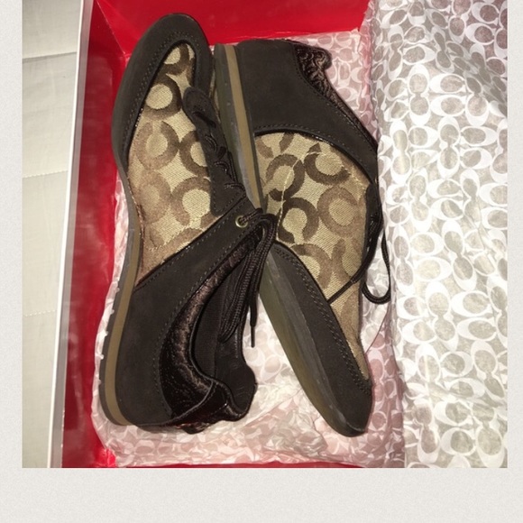 Brown coach sneakers