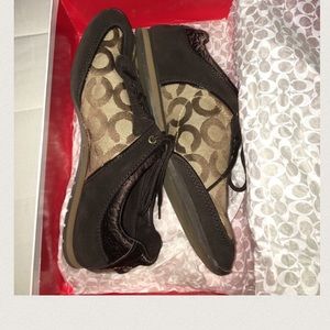 Brown coach sneakers