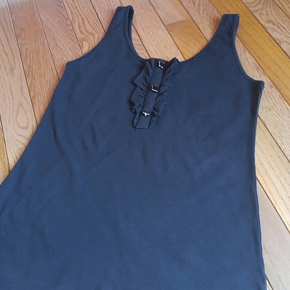 ♦ 3 for $15 Black Ruffle Tank - Picture 4 of 4