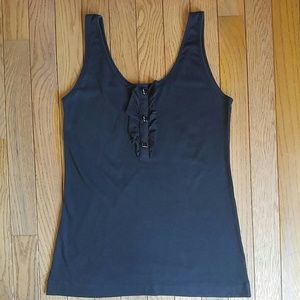 ♦ 3 for $15 Black Ruffle Tank