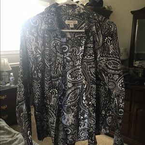 Cold water creek paisley long top