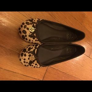 Tory Burch Calf Hair Leopard Flats, 5.5