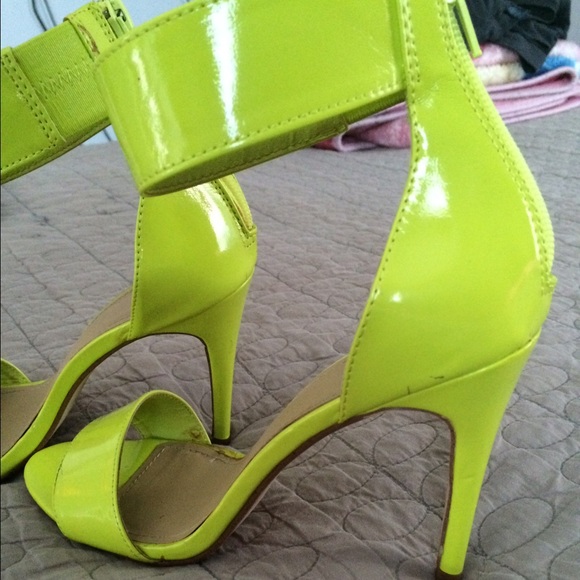 Lime Green Sandal Heels Neon | Poshmark