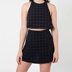 [SET] American Apparel Lulu Grid Set (skirt & top)