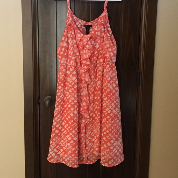 Lane Bryant coral ruffle dress - Picture 2 of 3