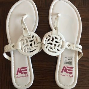 Reserved*** White and black sandals from Payless!