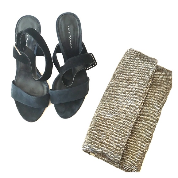 Elie Tahari Spring 2013 Sahara Heels Navy/Black s7