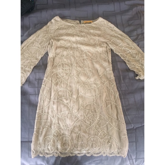 Alice + Olivia Julissa Beaded Dress w/Abstract Hem