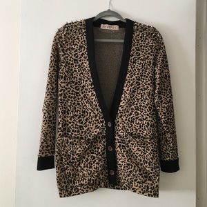 Spike shoulder cardigan