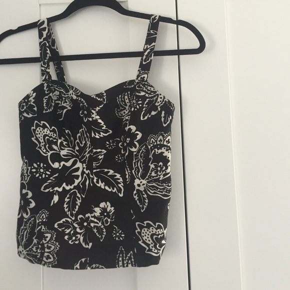 Loft black and white tank top XXSP