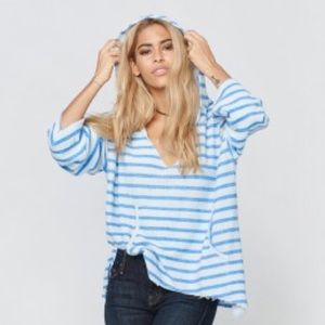 Blue life poncho sweatshirt