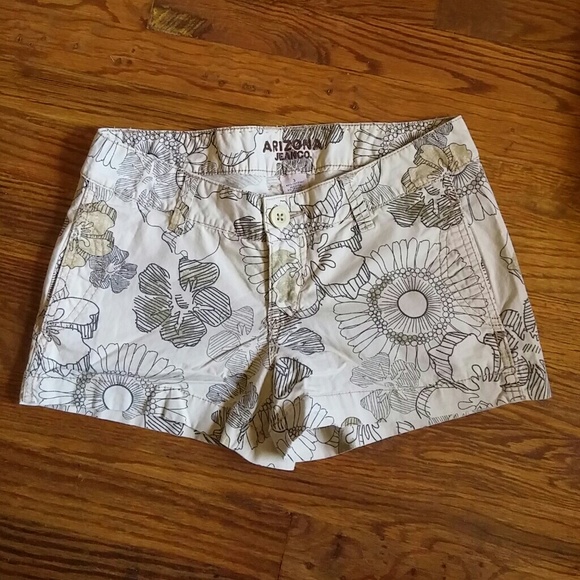 Khaki Flower Shorts