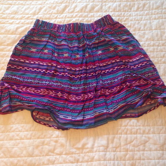 Multi-color skater skirt
