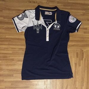 Navy blue polo shirt