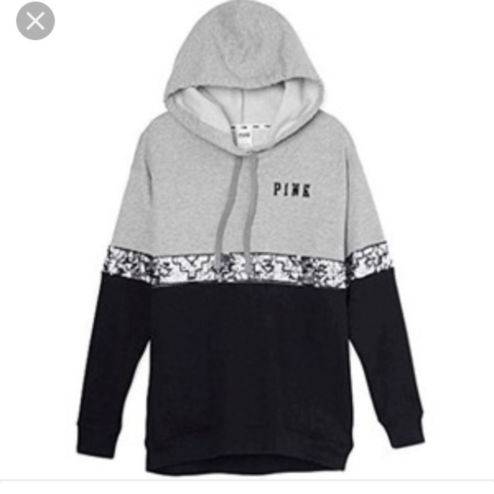 VS pink Aztec bling boyfriend pullover rare