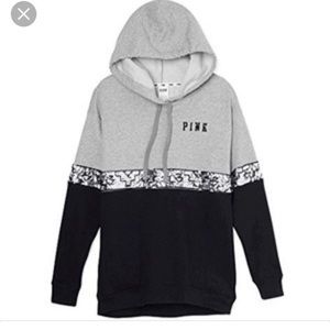 VS pink Aztec bling boyfriend pullover rare