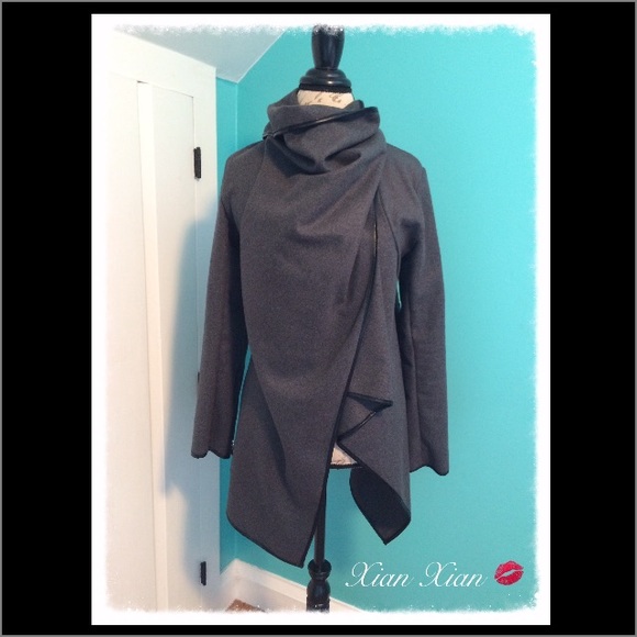 Xian Xian Jackets & Blazers - SALE! Xian Xian Long Sleeve Asymmetrical Wrap Coat