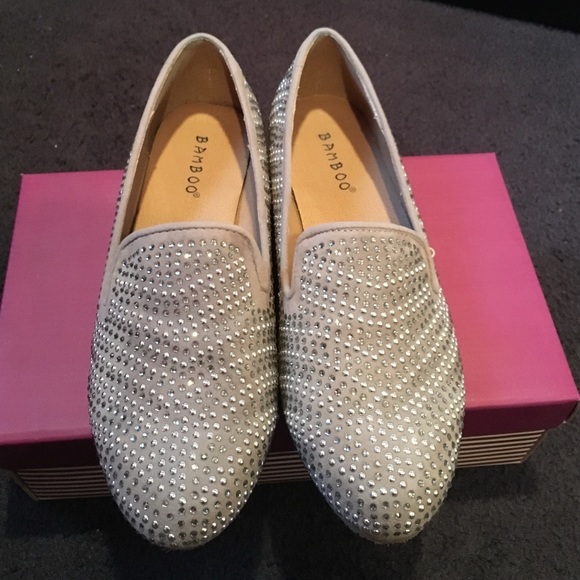 Tan/ with gem like flats - Picture 2 of 3