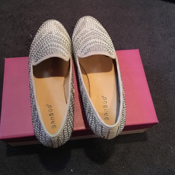 Tan/ with gem like flats - Picture 3 of 3