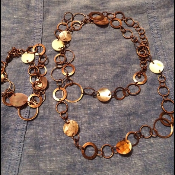Eddie Bauer copper necklace and bracelet set