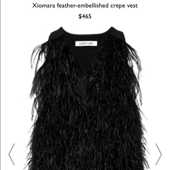 ⚡️SALE⚡️Elizabeth & James Xiomara Ostrich vest - Picture 2 of 4