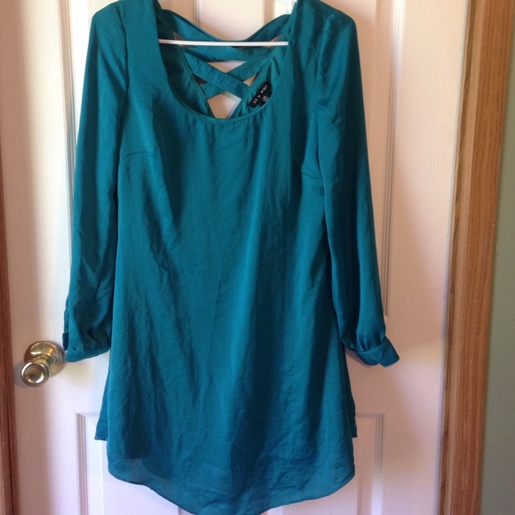 Turquoise shirt dress/tunic