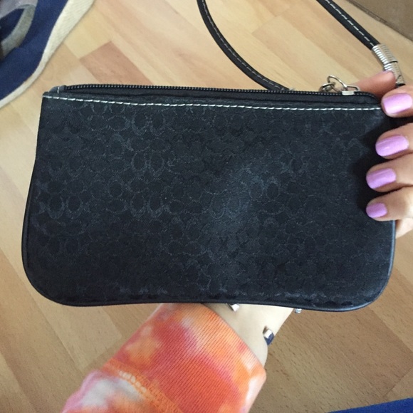 Black Coach Wristlet - Picture 3 of 4