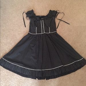 Black and White Polkadot Hell Bunny Pinup Dress