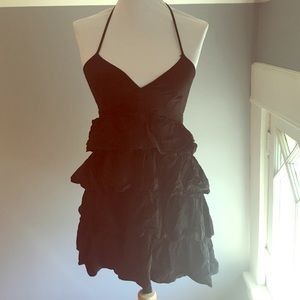Black Divided by H&M ruffle halter top dress XS