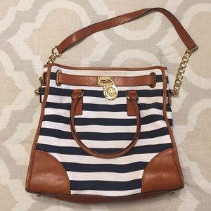 Michael Kors Striped Hamilton Bag
