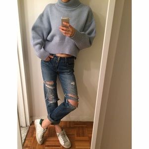Turtleneck sweater/NEW/crop/oversized