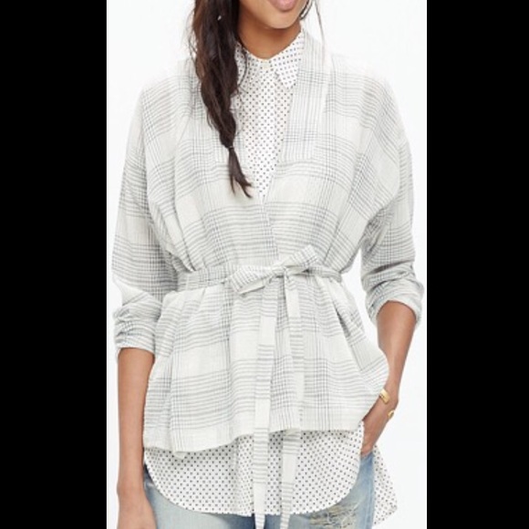 NWT Madewell Waist-Tie Wrap Shirt