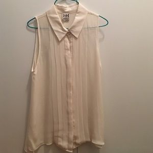 White silk chiffon blouse from haute hippie