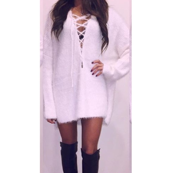 Fuzzy Cream dress/ tunic