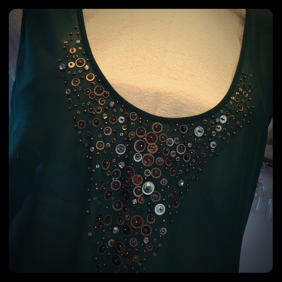 Lane Bryant beaded tank w/ slant seam size 24