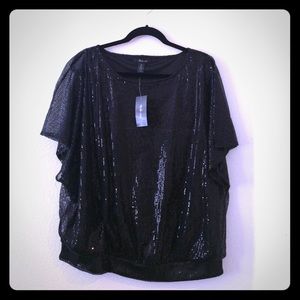Black sequined top **Brand New**