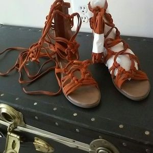 Lace up gladiator sandals