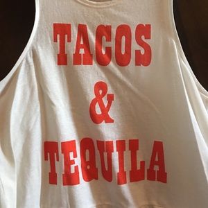 Tacos and Tequila tank. Cropped