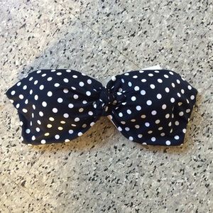 J. Crew polka dot bandeau swimsuit top NWT