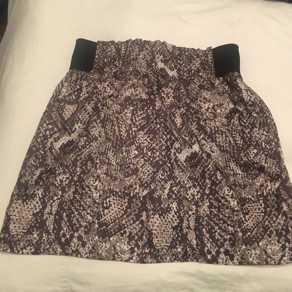 Banana Republic Snakeskin Print Mini Skirt
