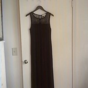 LBD Long Black Lace Dress