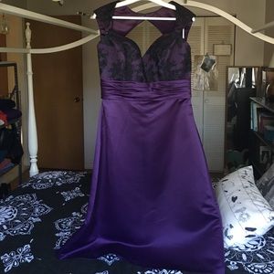 Goth Lace A-line purple Dress