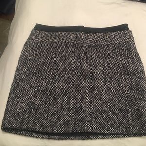 Loft Wool Black and White Mini Skirt